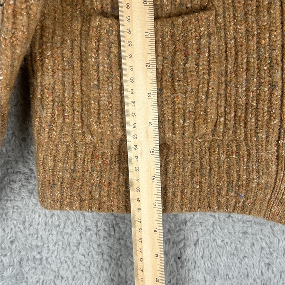 MADEWELL Long Sleeve Some Wool Cropped V- Neck, Button-Up Sweater, Size L - Picture 7 of 15